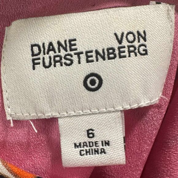 Diane Von Furstenberg X Target Y2K Art Deco Modern Geo Dress - Picture 4 of 8